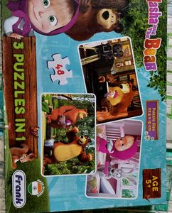 Masha and The Bear 3 Puzzles in 1