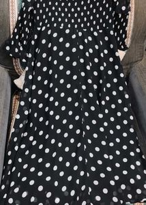 Chic Polka Dot Black Dress