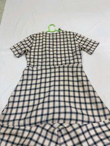 Vintage Plaid Button-Up Midi Dress