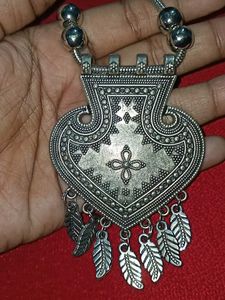 Silver Tone Statement Necklace