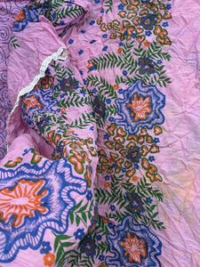 Pink Floral Print Dupatta