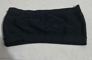 Trendy Black Strapless Bandeau Top without pads