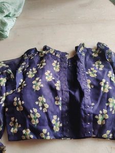 High Nack With Frill,20 Inch Puff Sleeve