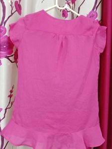 Pink Ruffle Top