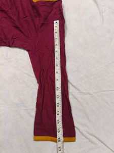 Maroon Ethnic Kurta with Tree Print