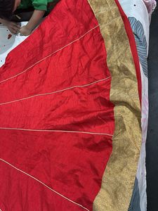 Stunning Red &amp; Gold Embroidered gown