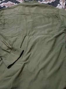 Men's Olive Green Casual Shirt