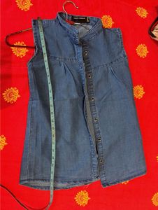 Sleeveless Denim Shirt