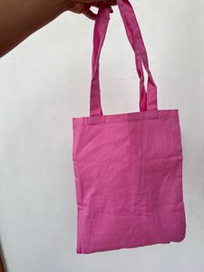 Vibrant Pink Canvas Tote Bag