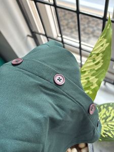 Green Button-Down T-Shirt