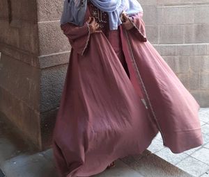 Beautiful Pink abaya Burqha with heavy work hijab