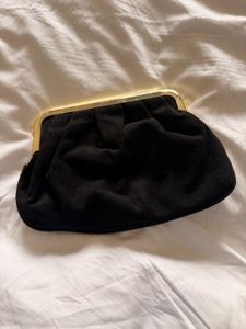 Black Suede Evening Clutch