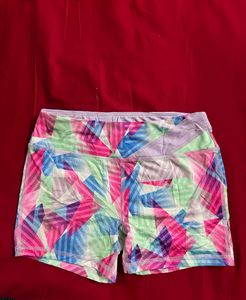 Colorful Geometric Print Shorts