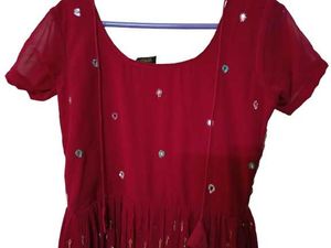 Exquisite Red Embellished Gown