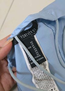 Baby Blue Satin Cami Top
