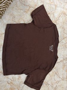 Brown Graphic Print T-Shirt
