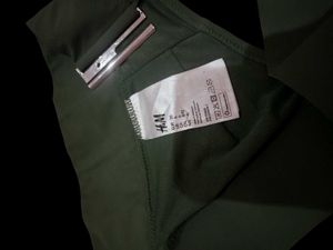 Olive Green V-Neck Sports Bra