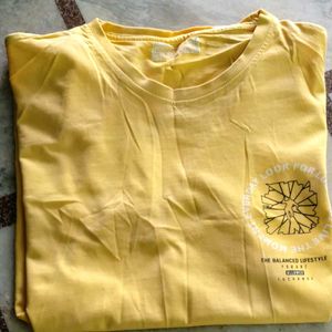 Yellow Graphic Print T-Shirt