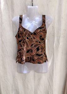 I. Stylish Paisley Print Bikini Top