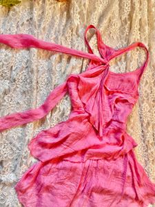 Chic Pink tiered  Ruffle y2k fairy core Dress