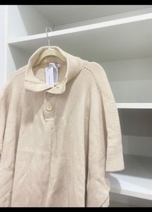 Forever New Jade Button Collar Poncho
