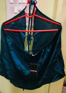 Shein Bold Halter Neck Tie-Up Top &amp; Shorts Set
