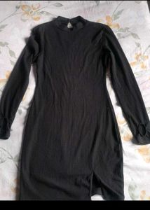 Chic Black Long Sleeve Bodycon Dress