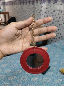 Cute Round Mirror Keychain
