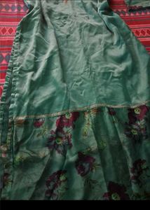 🦚Teal Kurta with Embellishments