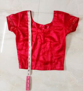 Red Satin Blouse