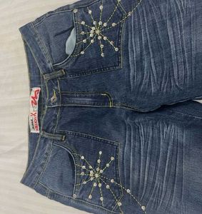 y2k embillshed jeans