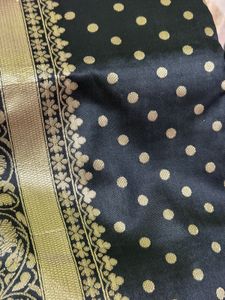Elegant Black and Gold Brocade Fabric