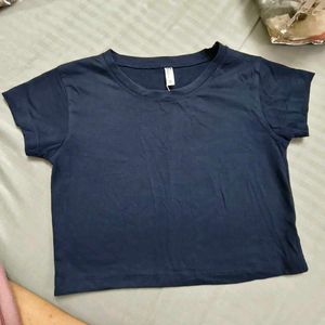 Navy Blue Basic T-Shirt