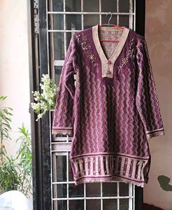Very Beautiful Embroidery Winter Kurti