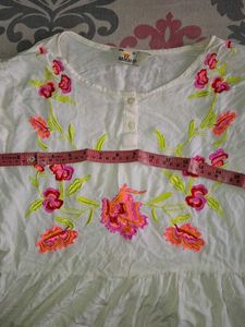 Embroidered White tops