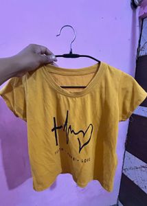 Mustard crop top