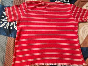 Red and White Striped T-Shirt