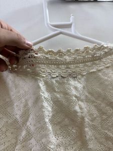 Cream Lace Trim Cropped Bolero