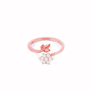 Rose Gold Floral Chic Ring