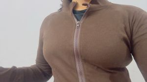 brown gym ware woman