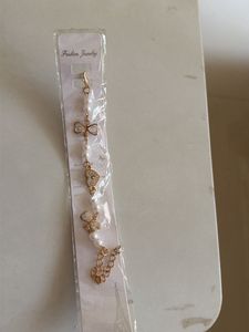 Pearl &amp; Gold Charm Bracelet