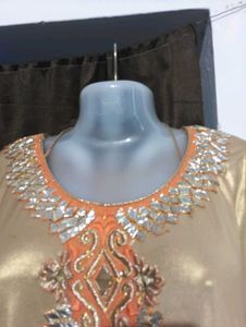Beautiful golden kurti set