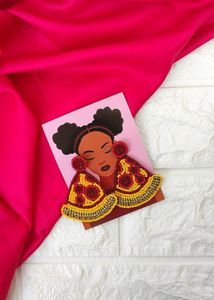 Pizza Slice Beaded Earrings