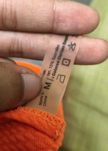 Orange V-Neck High-Waisted Bikini
