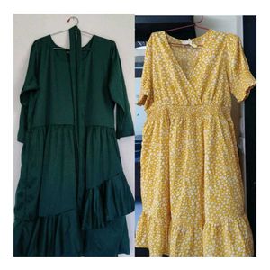Perfect combo  Emerald Green /yellow floral