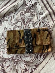 y2k camo wallet with studs