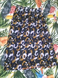 Patterned Midi Skirt