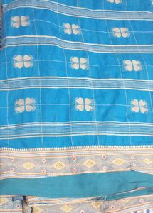 Beautiful Blue Saree with Elegant Border