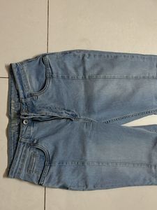 High waist Light Wash Seamed Jeans