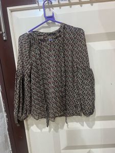 Chic Printed Long Sleeve Blouse